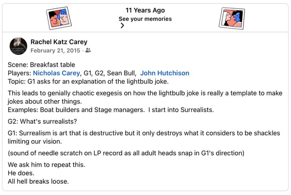 The joys of a chaotic breakfast table